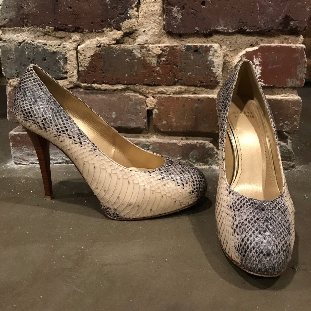 Snakeskin Stuart Weitzman High Heels